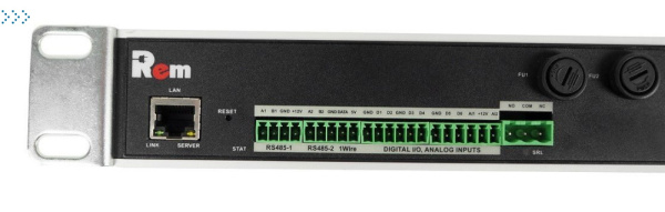 Упр. блок розеток с монит. Rem-MC1 3 С13, 2 С19, 32A, алюм., 19", колодка