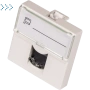 Вставка Mosaic 45x45, RJ-45 UTP, кат.6, со шторкой и увеличенным окном маркировки, белая