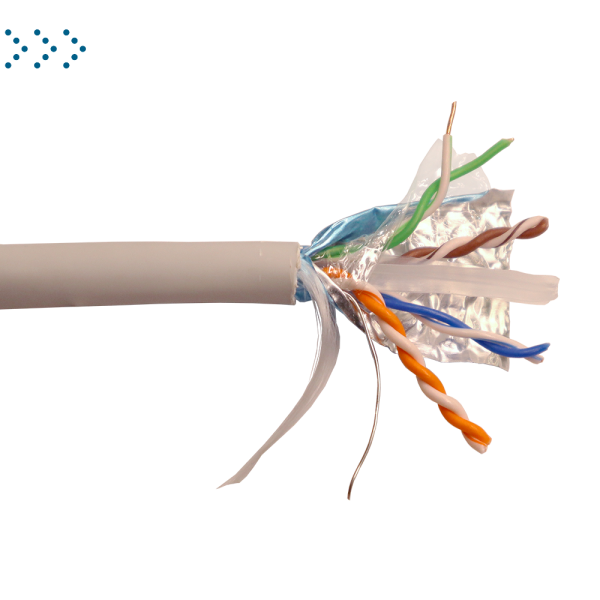 Кабель LANMASTER F/UTP, 4 пары, Кат. 6A, с перегородкой, LSZH, нг(А)-HF, серый, 305 м