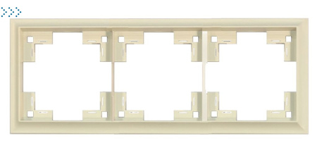 Трехместная рамка классик, крем матовый (35930 MC)