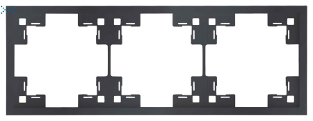 Трехместная рамка, черный матовый (35830 MB)