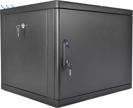 Шкаф телекоммуникационный настенный разборный 9U (600 × 660) съемные стенки, дверь металл, цвет черный