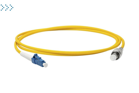 Патч-корд оптический TWT, PVC, симплексный, ST/UPC-LC/UPC, SM OS2, 15 м