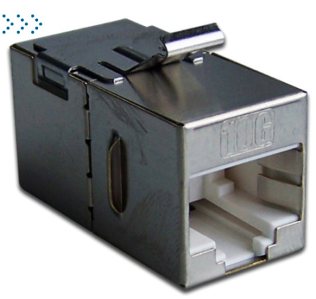 Повторитель портов RJ-45, экранированный, кат.6A, формата Keystone