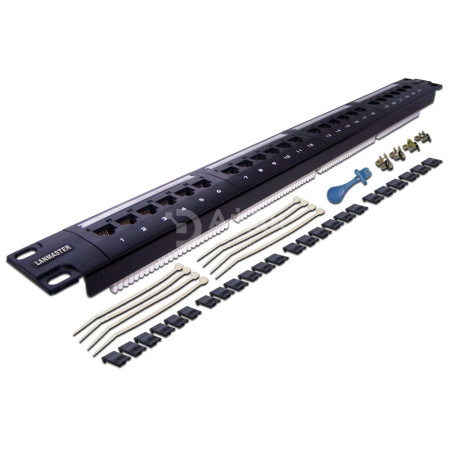Патч-панель LANMASTER 24 порта, UTP, кат.5E, 1U