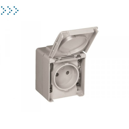 Розетка 2к+з, серая (48131 CCZ)