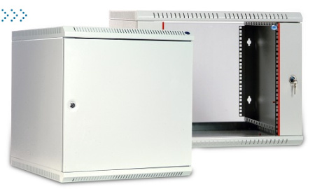 Шкаф телекоммуникационный настенный разборный 18U (600х520) дверь стекло