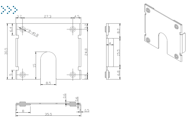 Пластина заземления для ФЭМ