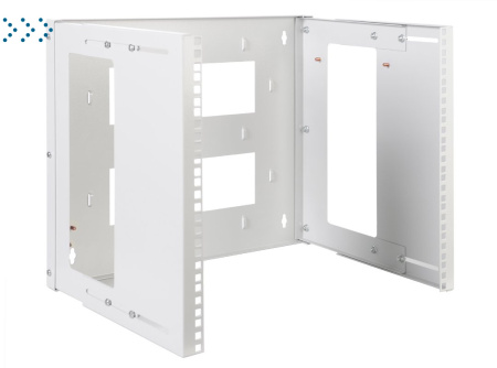 Кронштейн телекоммуникационный настенный 9U, регулируемая глубина 300-450 мм
