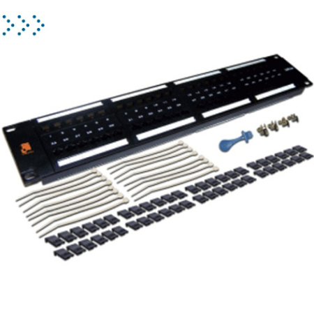 Патч-панель LANMASTER 48 портов, UTP, кат.6, 2U