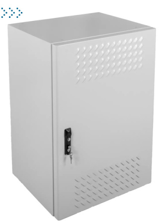 Шкаф уличный всепогодный настенный укомпл. 12U (Ш600 × Г300), нерж. сталь, комплектация Т1-IP54