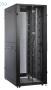 Шкаф серверный ПРОФ напольный 42U (800x1000) дверь перфор., задние двойные перфор., черный, в сборе