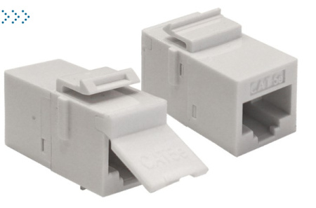 Повторитель портов RJ-45, неэкранированный, кат.5E, формата Keystone, белый