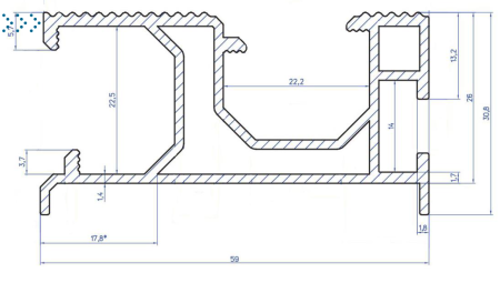 Профиль монтажный для ФЭМ 3.1 м