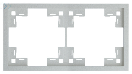 Двухместная рамка, серебро (35820 SV)