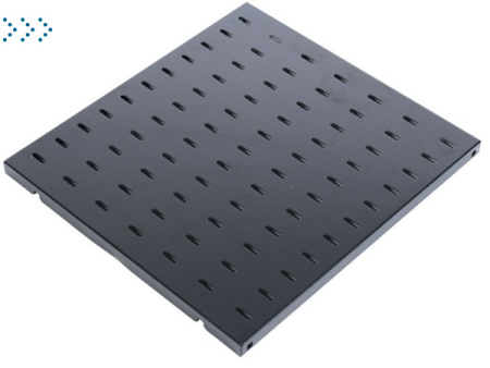 Полка перфорированная, глубина 450 мм, цвет черный