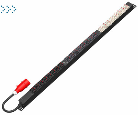 Блок распределения питания SMARTWATT PDU P-series 0U-B-1P32A-SMB-2CB-24C13-24C39-UL-3M-IEC309