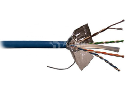 Кабель LANMASTER FTP, 4 пары, кат. 6, с перегородкой, 250Mhz, PVC, синий, 305 м