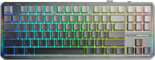 Клавиатуры AULA F87 3in1 Gradient Grey side-engraved Reaper Switches Russia