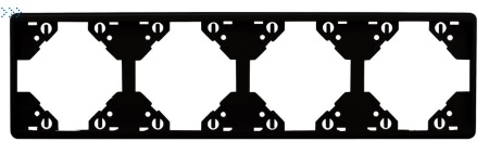 4-ХМЕСТН ГОРИЗ РАМКА, МАТОВЫЙ ЧЕРНЫЙ (50941 TPM)