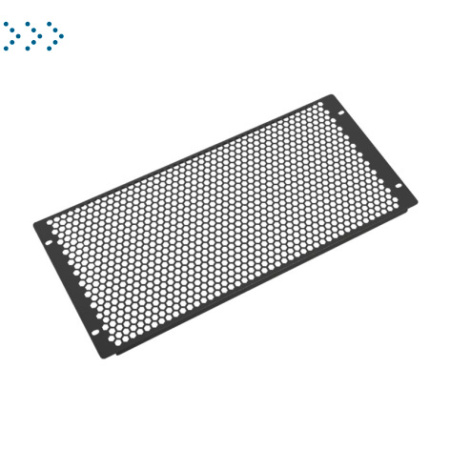 Фальшпанель в шкаф 19" 5U перфорированная, цвет черный